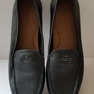 Coach Mary Lock Up Black Leather Loafer Size 10M